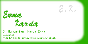 emma karda business card